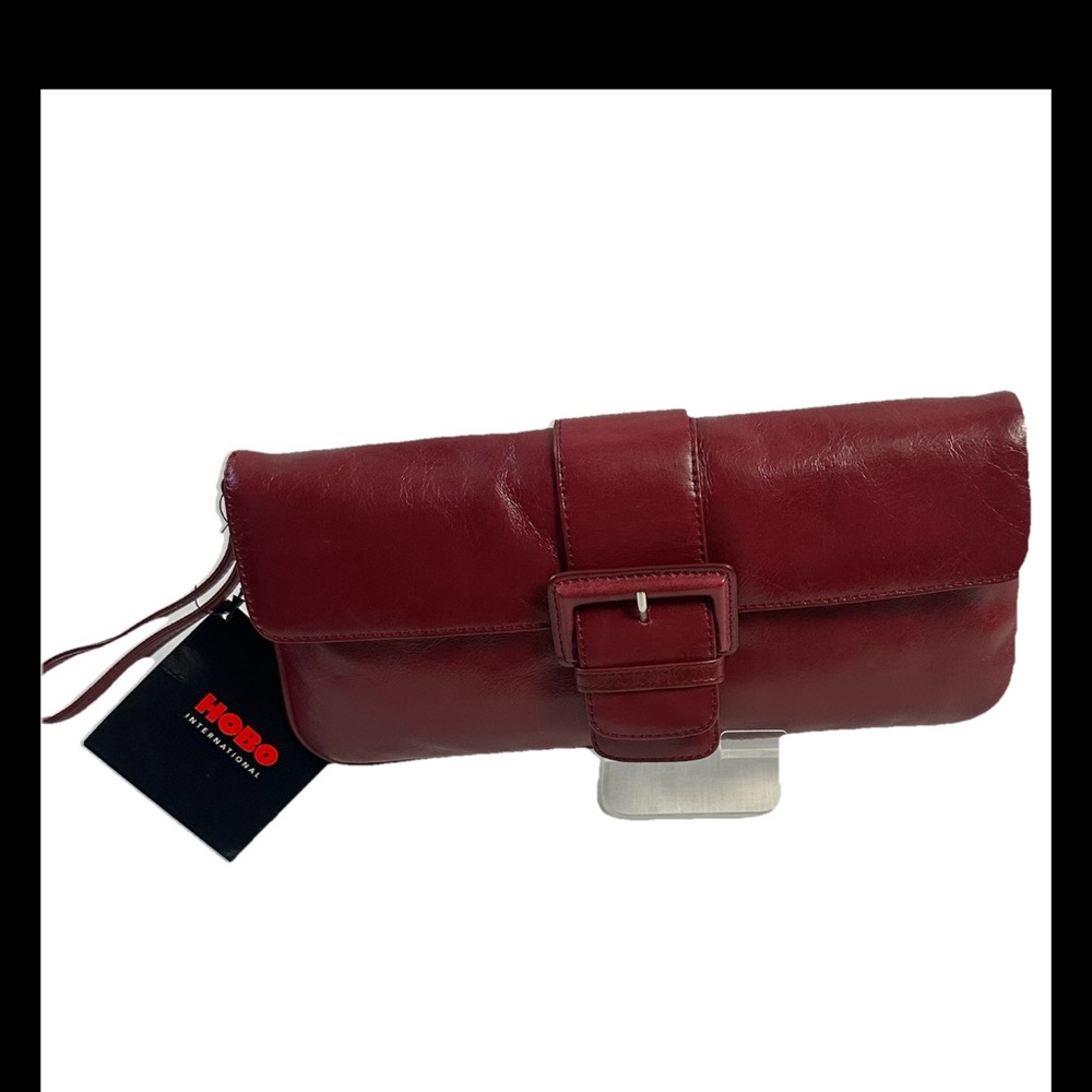 HOBO Clutch Wristlet in Rich Ruby Burgundy